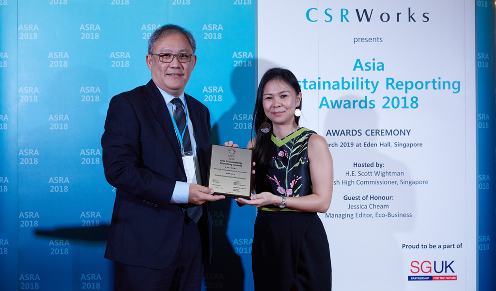 Asia Sustainability Reporting Awards 2018 – Winner of Asia’s Best Sustainability Report Within Annual Report
