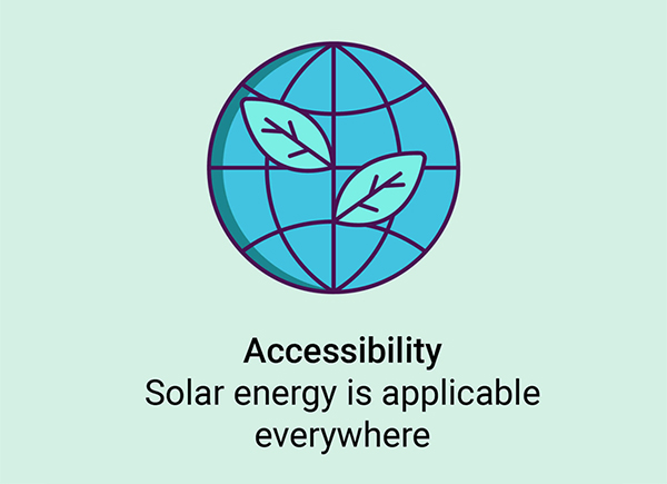 Accessibility Solar energy is applicable everywhere