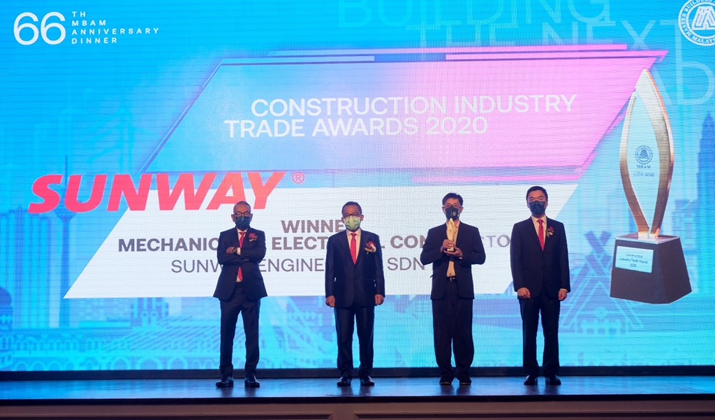 Construction Industry Trade Awards (CITA) 2020 - Winner for Mechanical & Electrical Contractor - Sunway Engineering Sdn Bhd